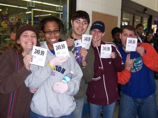 Actual photo from the day the Wii released. I’m on the far left in the brown hoodie, age 19. To my left is Stacey, one of my best friends from college.